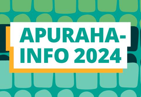 Kuvituskuvassa teksti: Apurahainfo 2024.
