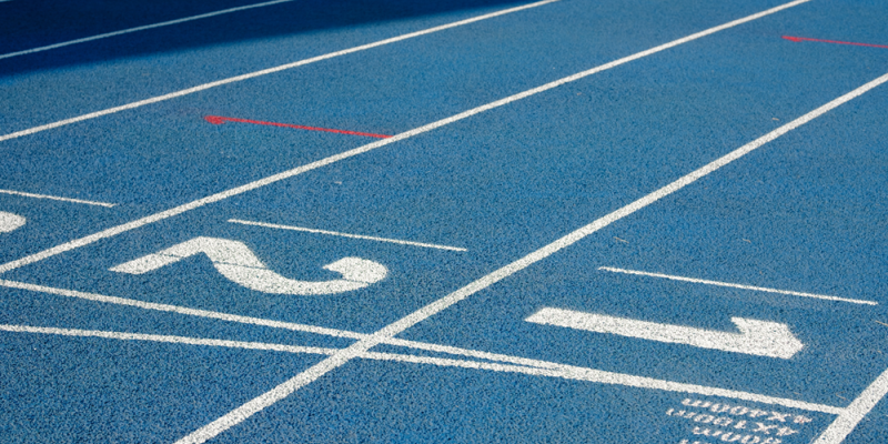 Decorative image of a running track.