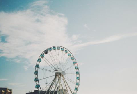Ferris wheel against summer sky
