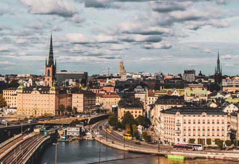 Panoramabild av Stockholm