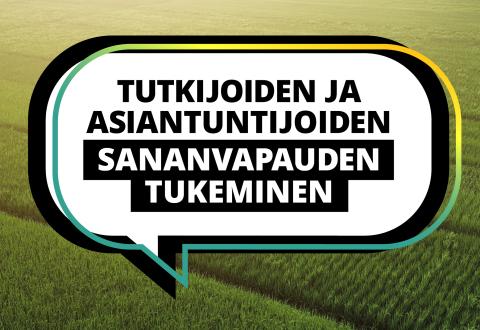 Teksti: Tutkijoiden ja asiantuntijoiden sananvapauden tukeminen.