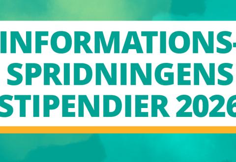 Text: Informationsspridningens stipendier 2026. 